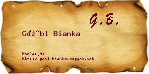 Göbl Bianka névjegykártya