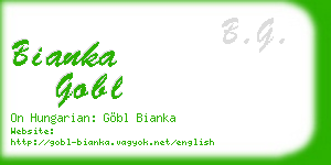 bianka gobl business card